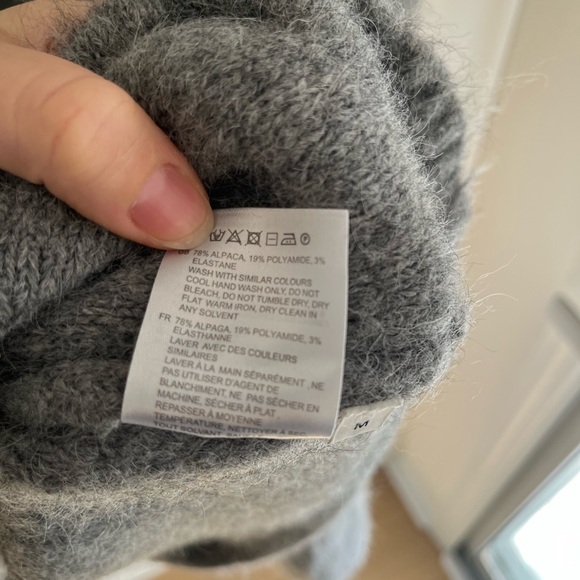 Toteme Gray Alpaca Boxy Wool Sweater Medium M RARE Soft Luxury - Picture 7 of 12